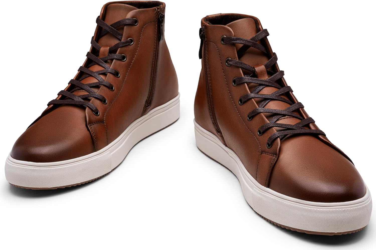 Jousen Men's Casual Shoes High Top Premium Leather Fashion Sneakers Dress Boots for Men - Image 7