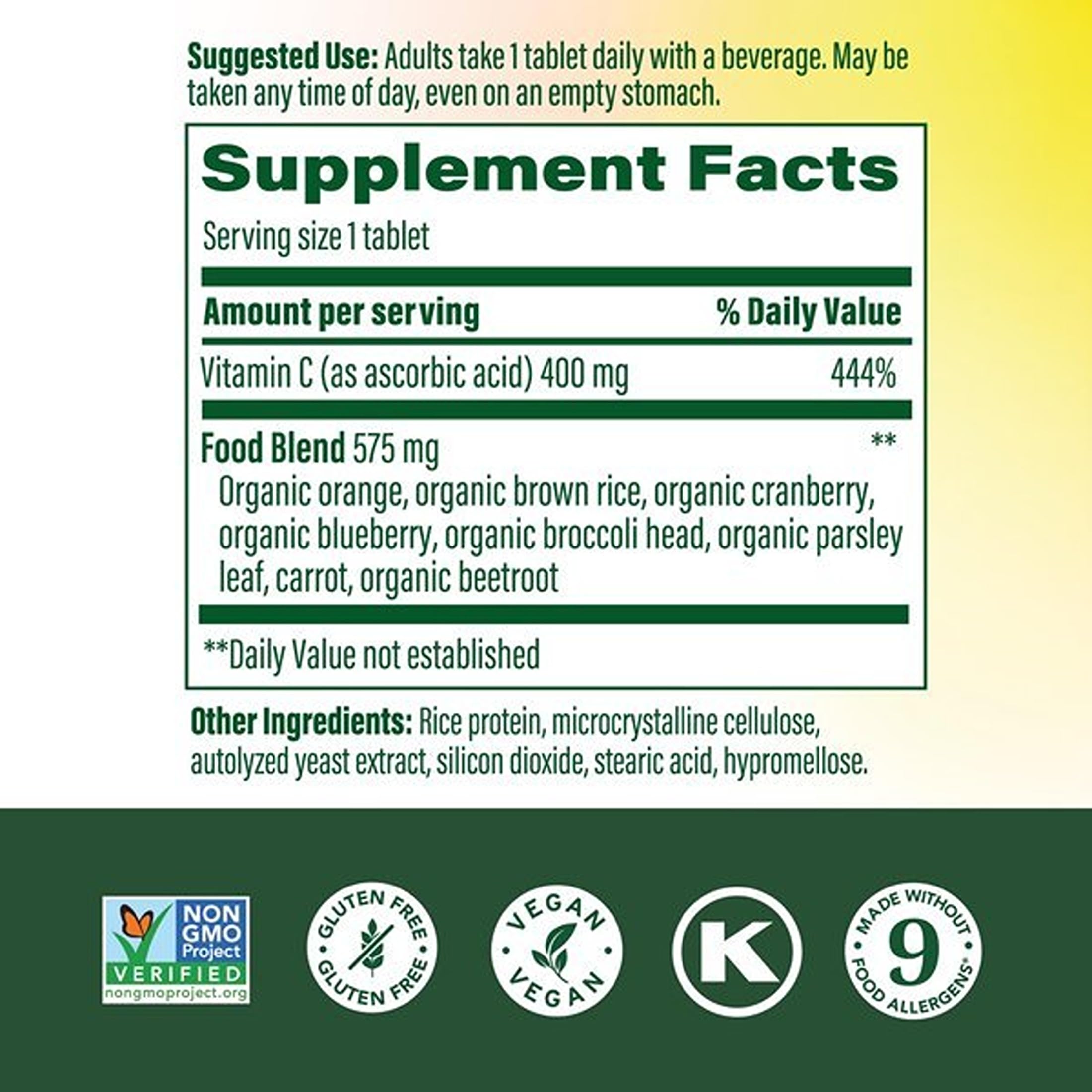 MegaFood Ultra C 400 mg, Vitamin C Immune Support Supplement, 90 Tablets — Amazon image 2