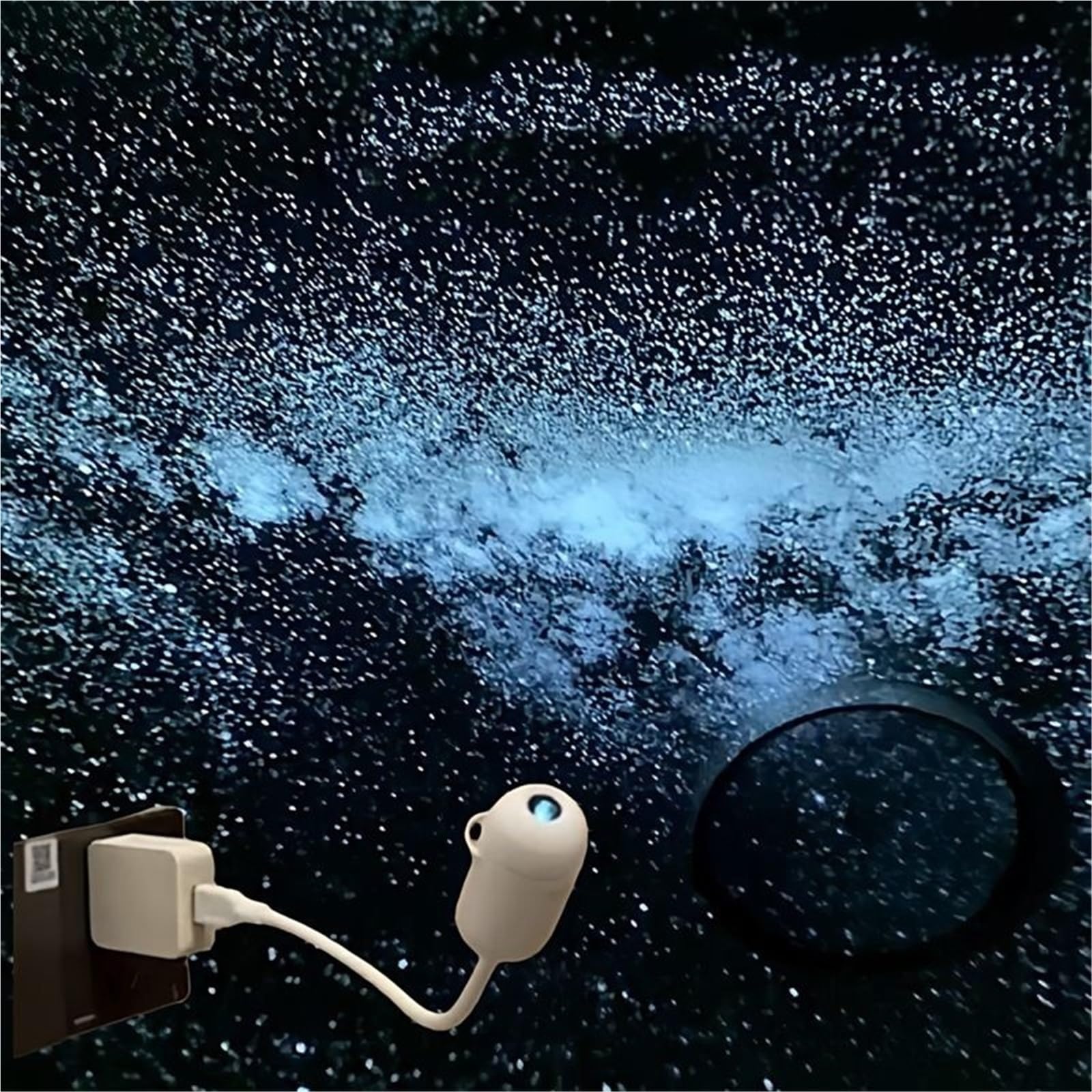 Mini proyector de estrellas galaxia 2 en 1, luz nocturna, proyector de cielo estrellado giratorio de 360° con películas personalizables(6pcs Films)