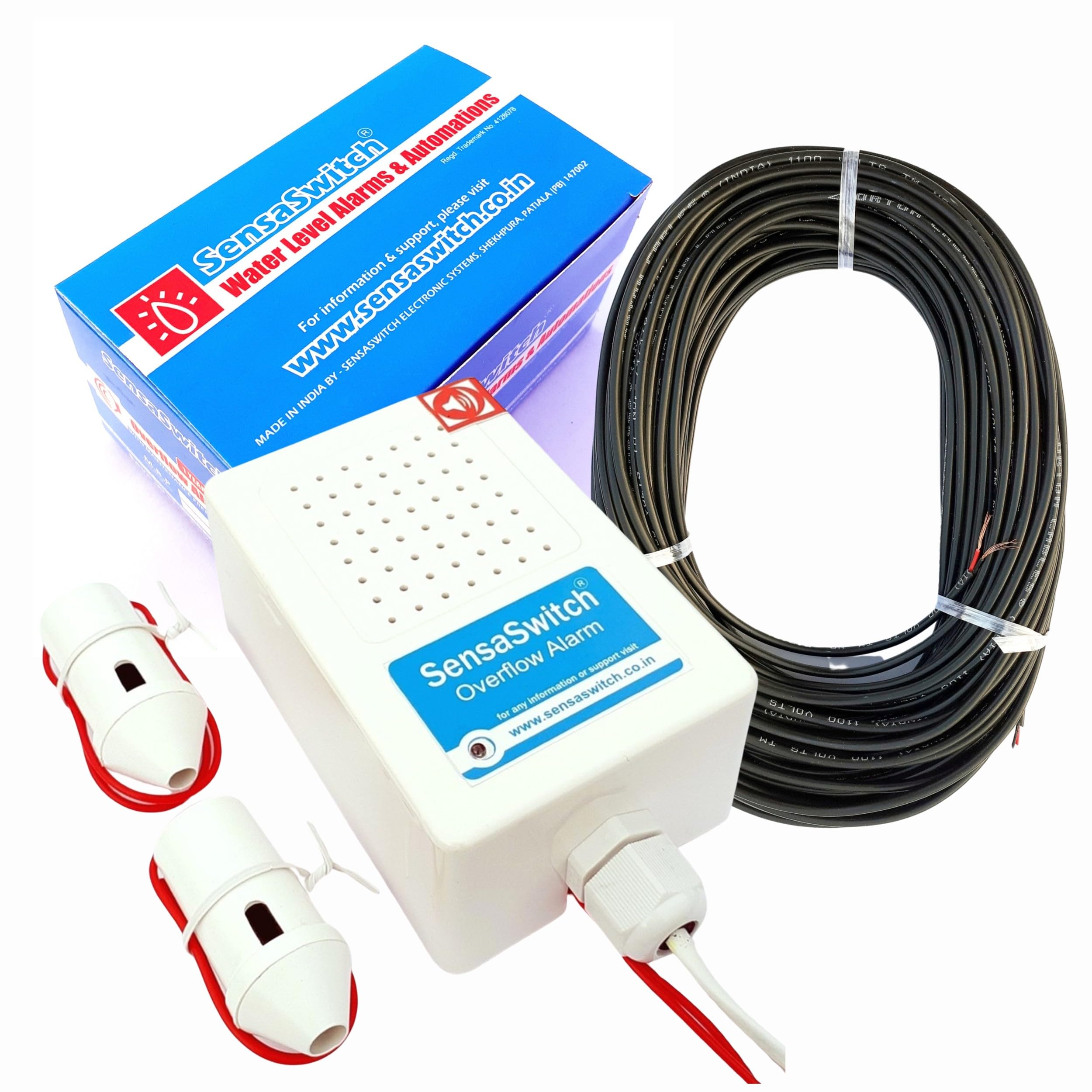 Water Overflow Alarm & Water Sensor Signal Connection Wire Combo, Alarm Model - OCA with Two core, 90 feet, Copper Strands Cable (B0CPWM7712) Amazon Price History, Amazon Price Tracker