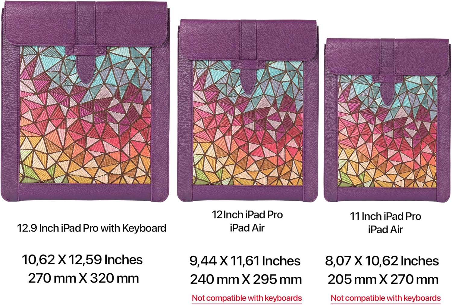 Londo Genuine Leather Sleeve Bag for Keyboard Tablet