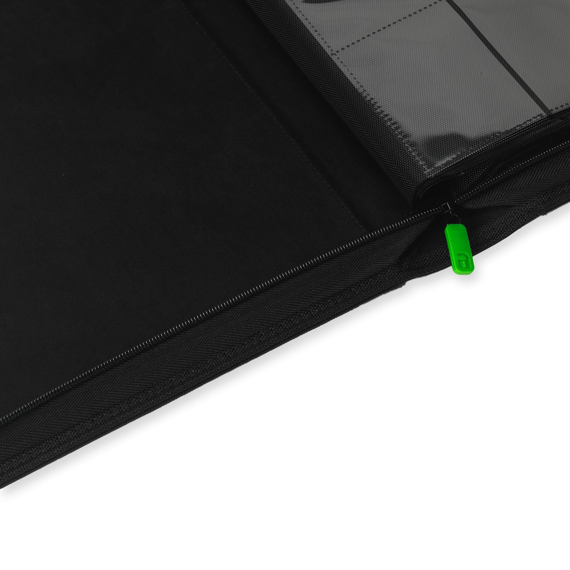 Vault X Álbum Exo-Tec XXL con Cremallera, para 1088 Cartas Coleccionables, 16 Bolsillos, 34 Páginas de Carga Lateral (Negro)