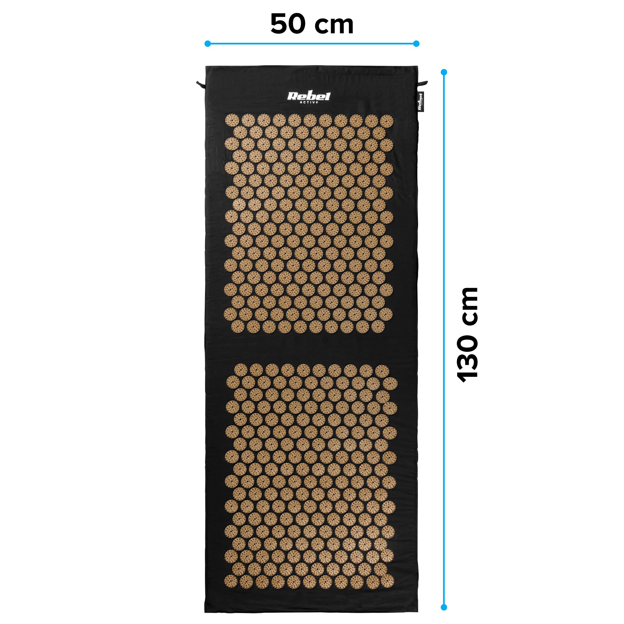 Rebel Electro Juego de Esterillas de Acupresión Eco para Salud con Picos 130 x 50 cm RBA-6013-GL