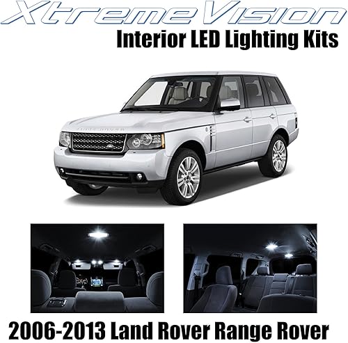 XtremeVision LED interior para Land Rover Range Rover 2006-2013 (14 piezas) kit de LED interior blanco puro + herramienta de instalación