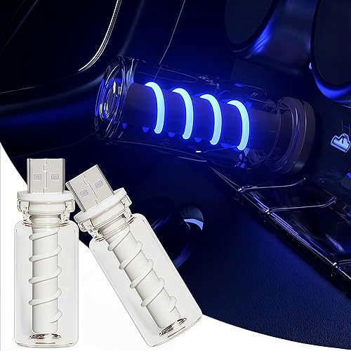 2 luces USB para el interior del automóvil, regulables al tacto, diseño de botella de vidrio retro mini adecuado para automóviles, dormitorios,