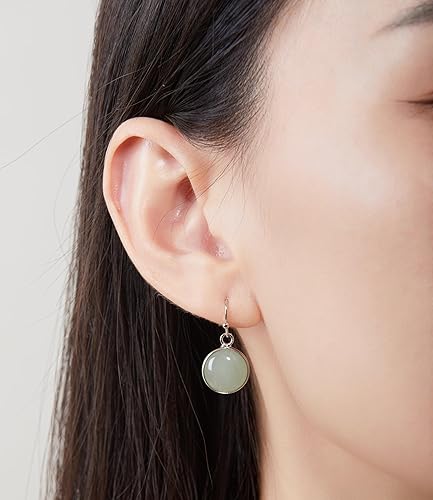 Miniatura 16 de 14K Gold Earrings for Women Handmade Green Jade Jewelry Green Stone Earrings for Women Dangle Birthstone Earrings Gift for Anniversary Graduation