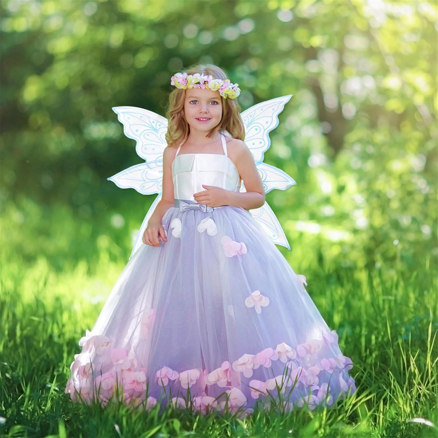 Miniatura 2 de Lizxun Alas de hadas para niñas, disfraz de fiesta de Halloween, mariposa, hada, cumpleaños, alas de ángel, alas para espectáculo de escenario