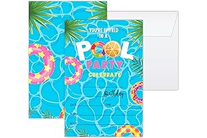 4x6" Pool Party Invitations for Kids