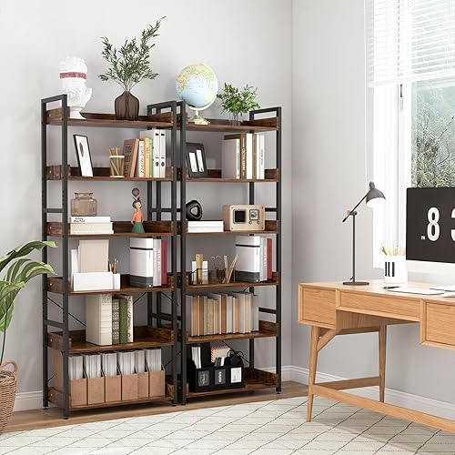 Miniatura 7 de Giantex Estantería industrial de 6 niveles, estante de almacenamiento independiente de 70 pulgadas de alto con 4 ganchos, dispositivo antivuelco,