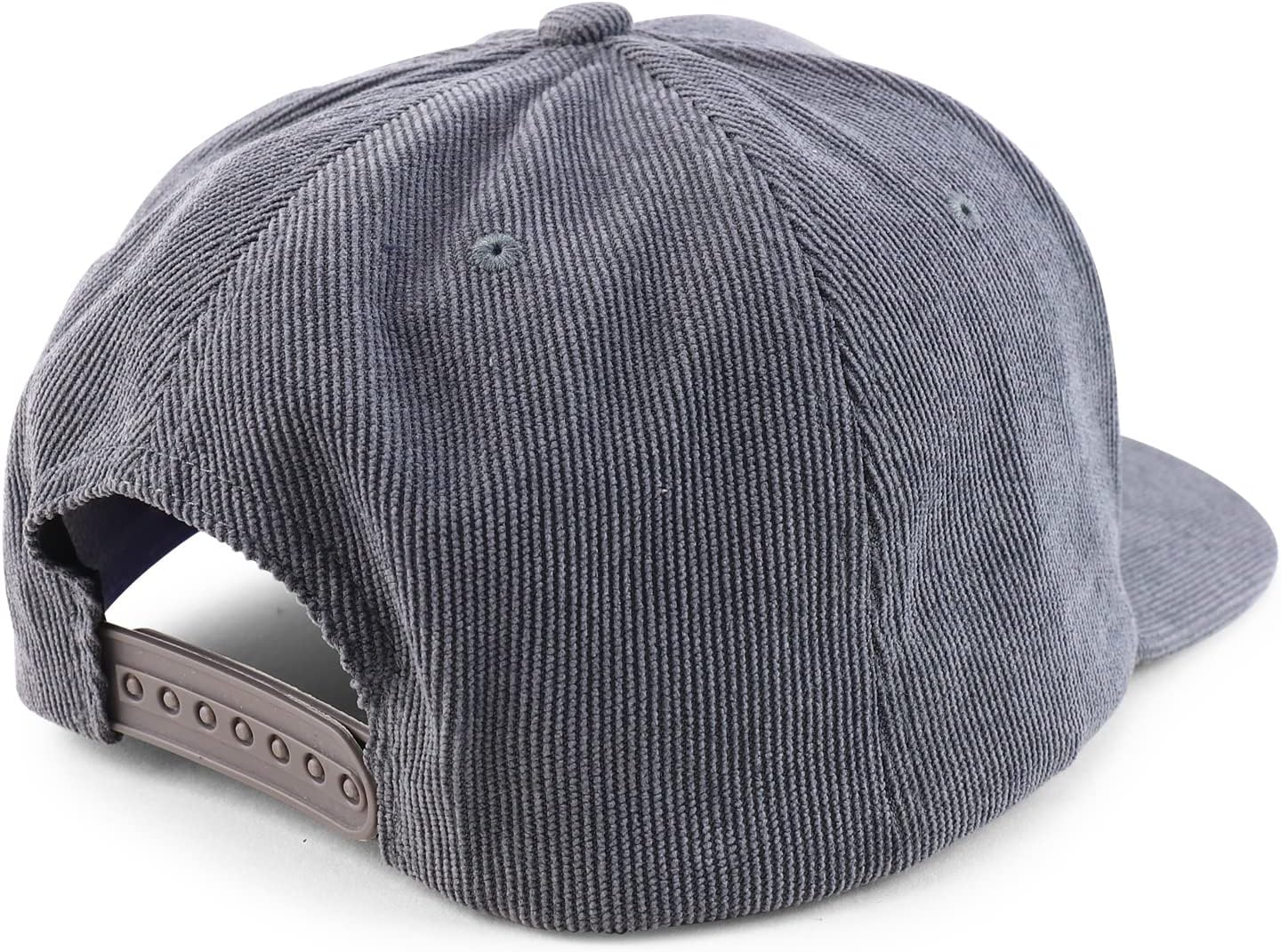 Trendy Apparel Shop Oversized XXL Structured Corduroy Flatbill Snapback Baseball Cap - Image 3