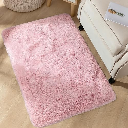 Miniatura 48 de YJ.GWL Alfombras de área para dormitorio, alfombra de puerta de 2 x 3 pies, lavable, pequeña alfombra de noche negra, alfombras de entrada peludas