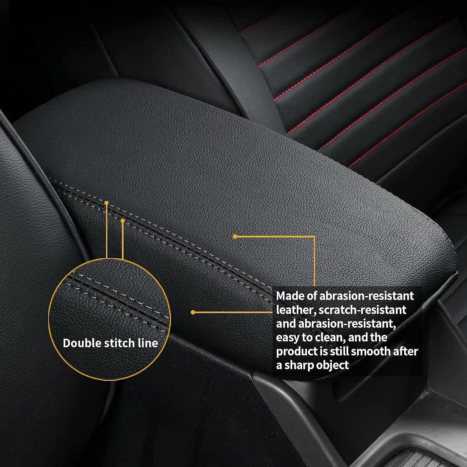 AOMSAZTO Armrest for 2013-2016 Ford Fusion Black