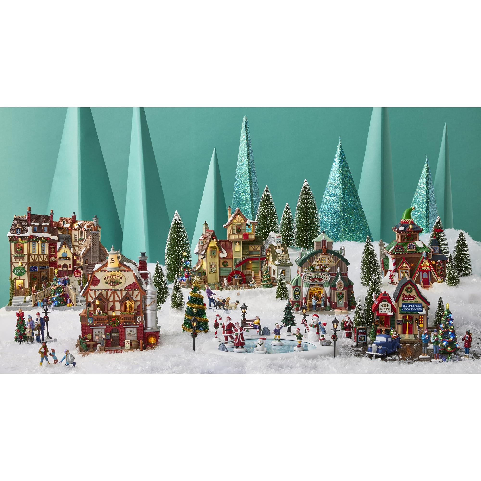 Lemax Elwood's Elf Lodge, a batteria (4,5 V), edifici illuminati, #45224