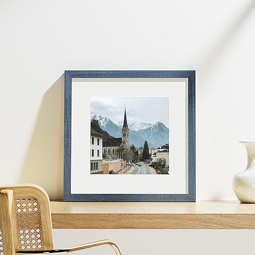 Vista 679 de Vittanly - Juego de 9 portarretratos, plexiglás resistente a rupturas, exhibe fotos de 12 x 12 pulgadas o, con paspartú, de 8 x 8 pulgadas, marcos