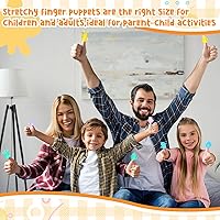 Vista 6 de Juguetes de marionetas de dedo de 80 piezas, lindos muñecos de monstruo, de goma suave, con patrón de monstruo y diablo, juguetes elásticos