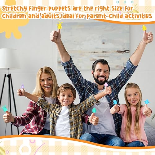 Miniatura 6 de Motionchic Juguetes de marionetas de dedo de 80 piezas, lindos muñecos de monstruo, de goma suave, con patrón de monstruo y diablo, juguetes