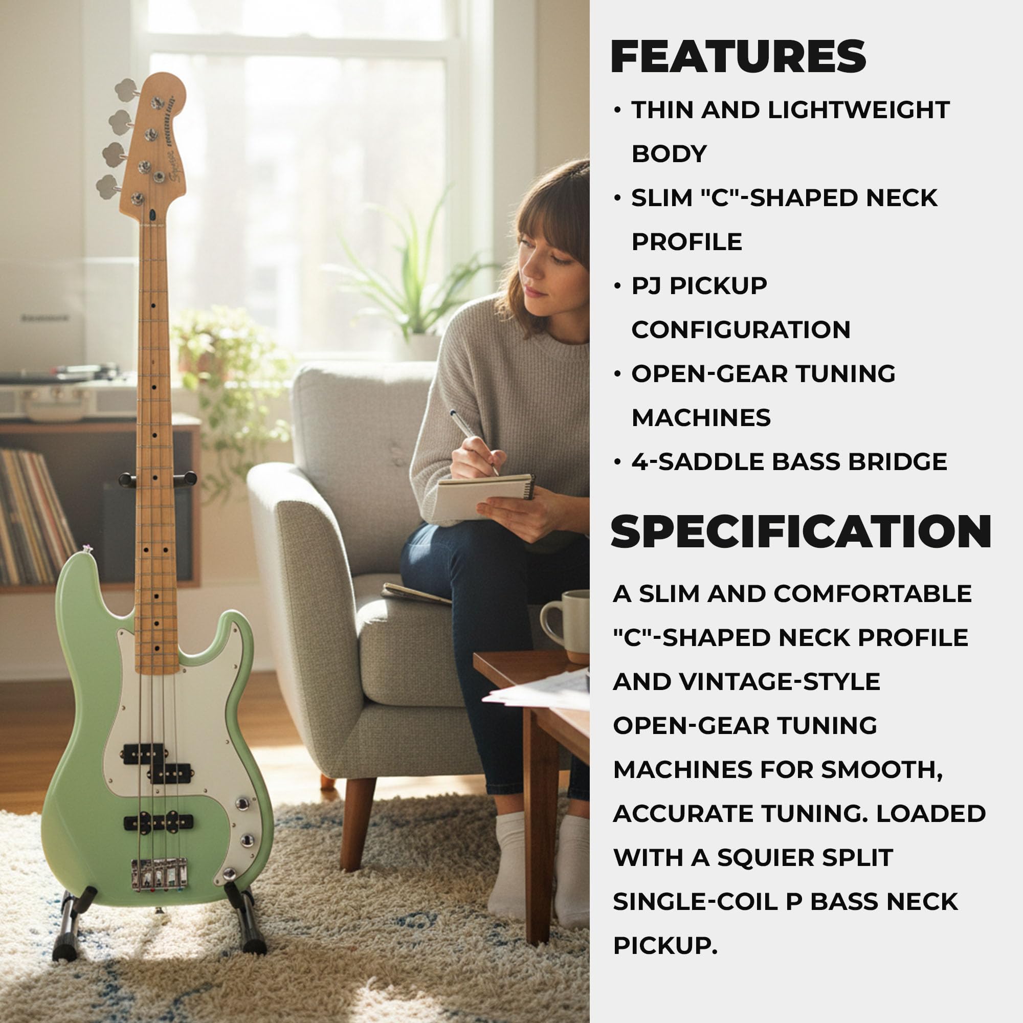Amazon.co.jp: Squier by Fender スクワイヤー エレキベース FSR