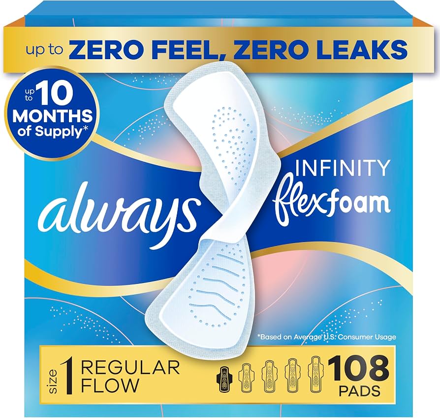 Amazon.com: Always Infinity Feminine Pads for Women, Flexfoam Pads