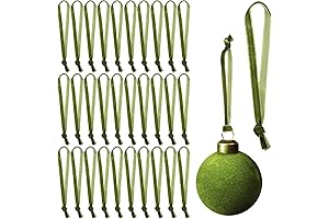 100 Pcs Premium Christmas Ribbon Ornament Hangers