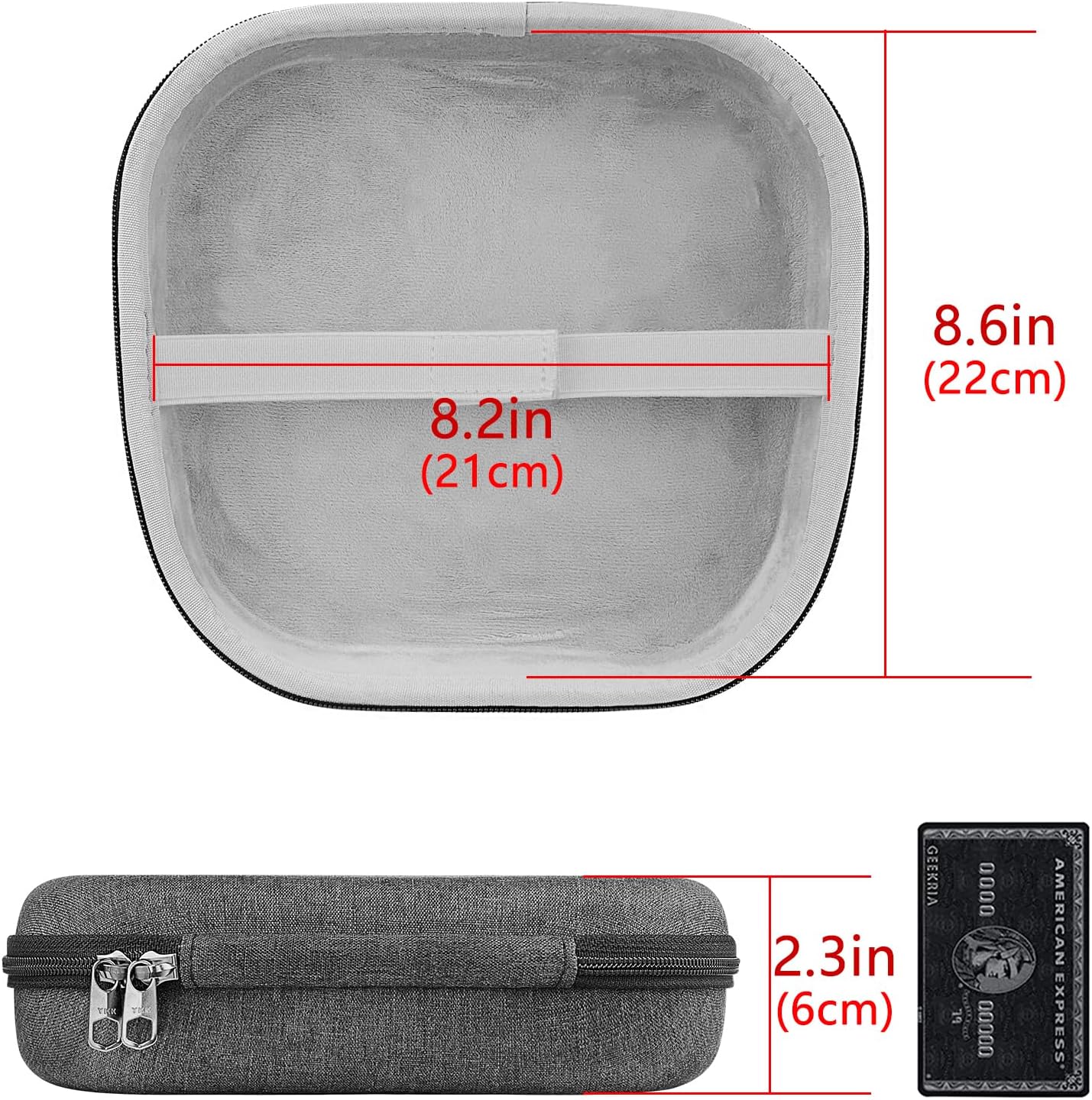 Geekria Shield Gaming Headset Case for Lay Flat Over-Ear Headphones, Replacement Hard Shell Travel Carrying Bag with Cable Storage, Compatible with SteelSeries, Logitech, JBL and More - Image 4