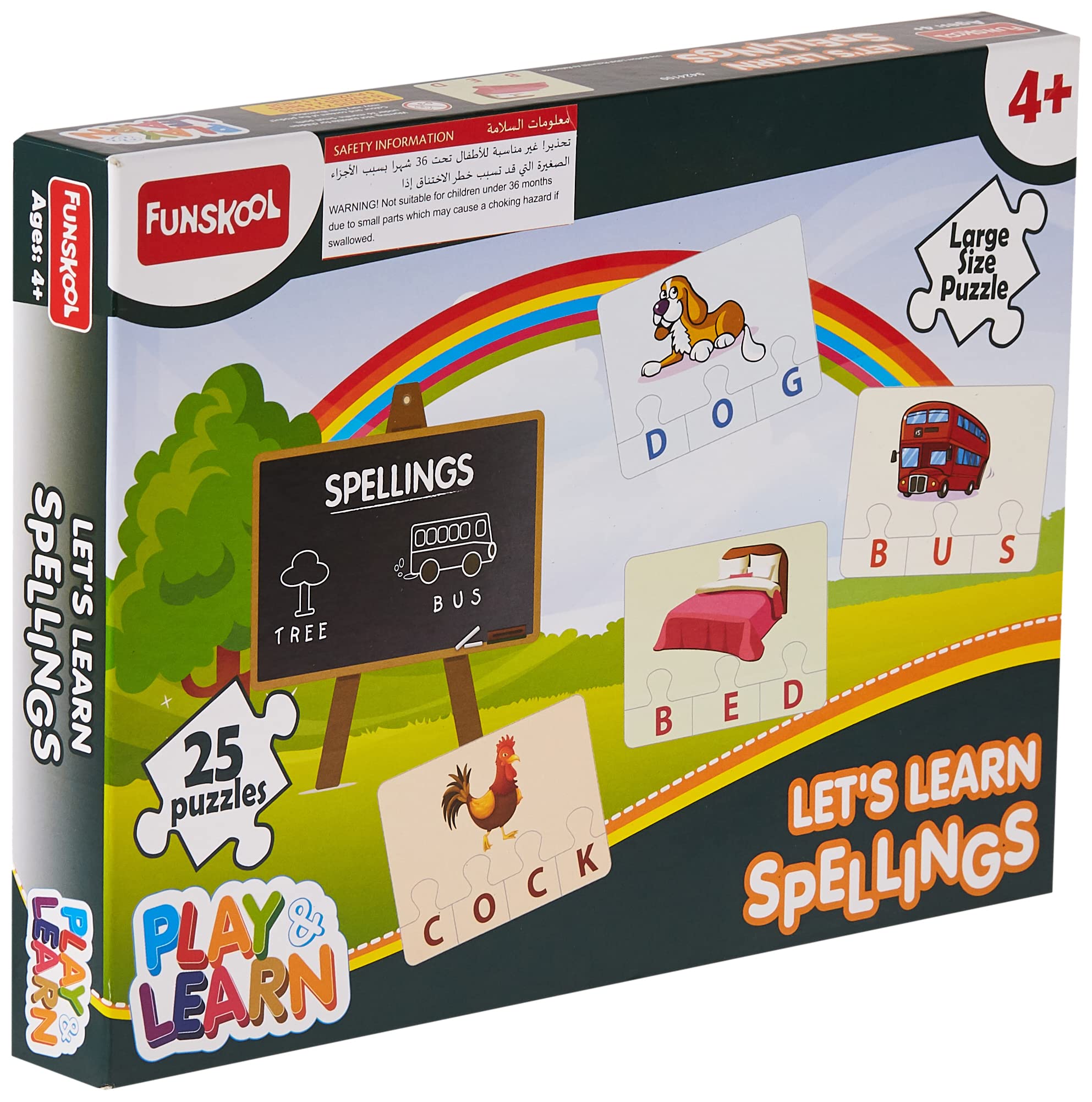 See full amazon price history chart for Funskool - Play & Learn-Spellings,Educational,25 Pieces,Puzzle,for 4 Year Old Kids and Above,Toy Funskool - Play & Learn-Spellings,Educational,25 Pieces,Puzzle,for 4 Year Old Kids and Above,Toy (B00JGPIQ1K) Amazon Price History, Amazon Price Tracker