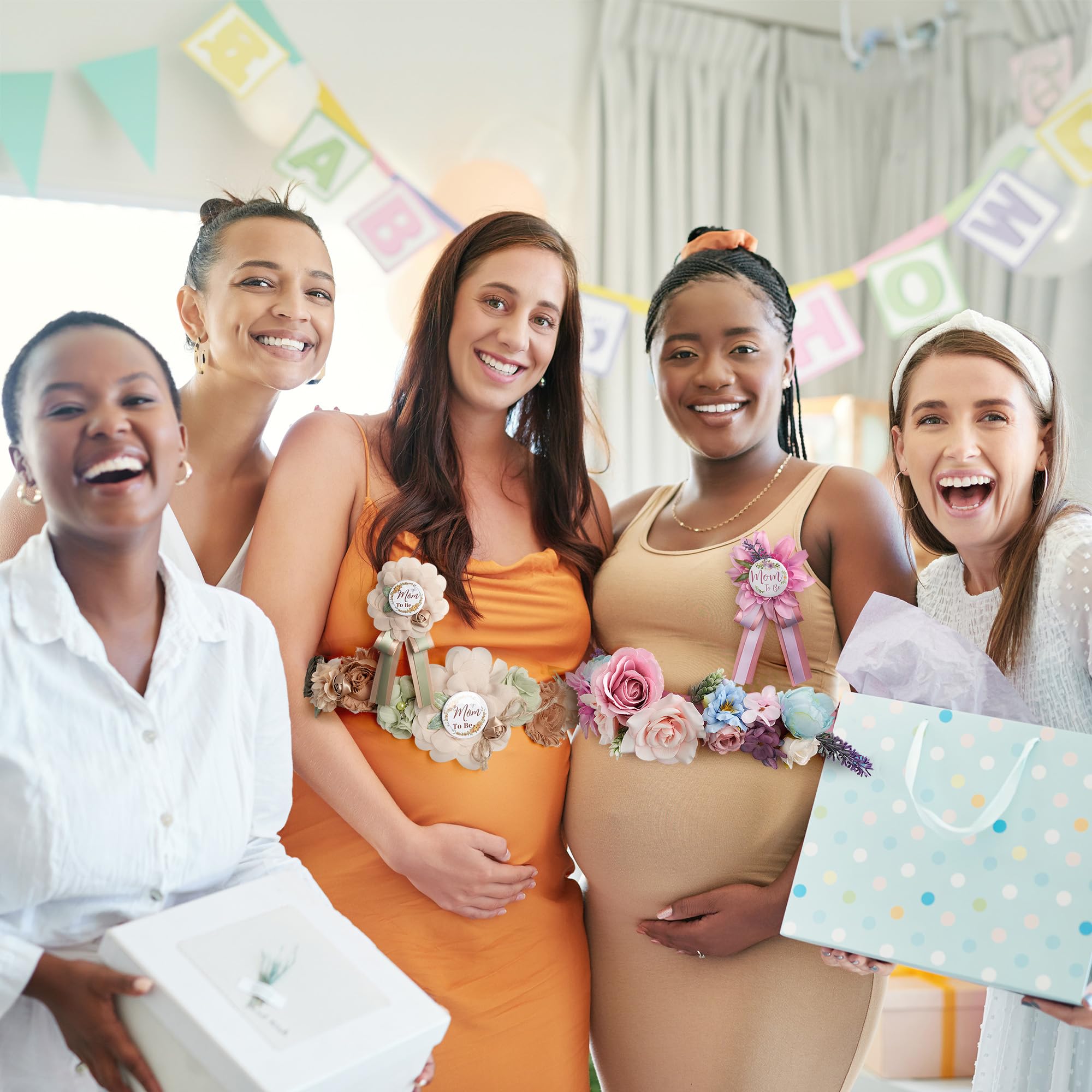 Regalos de fiesta de baby shower para revelación de género, accesorios para fotos de embarazo, recuerdo