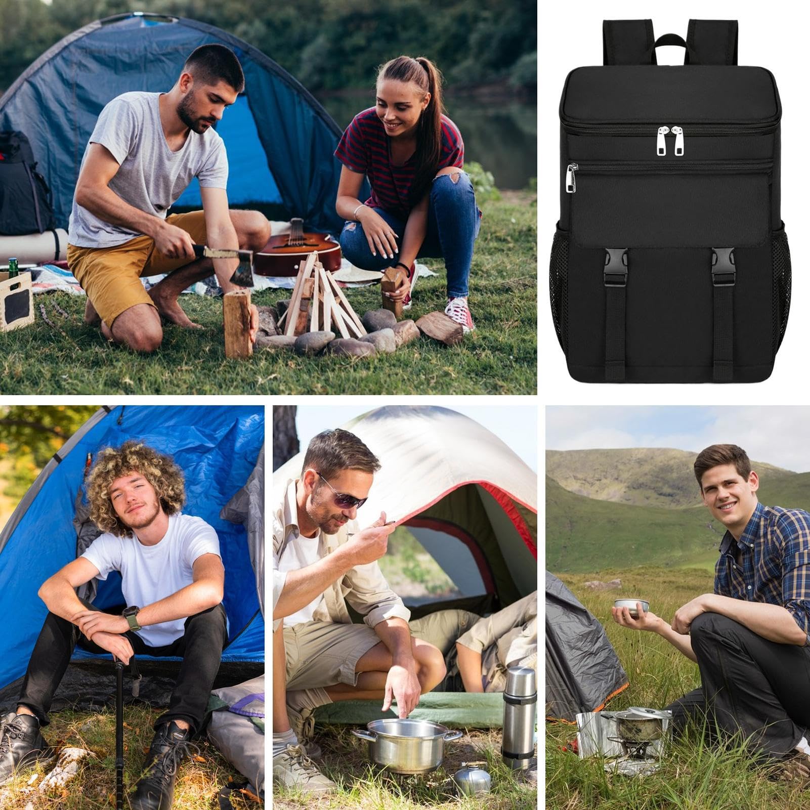 Zaino Termico Frigo | Borsa Frigo Pranzo - Borsa Termica Impermeabile per Escursionismo Ciclismo Spiaggia Viaggio Picnic Camping Commute Giornaliero