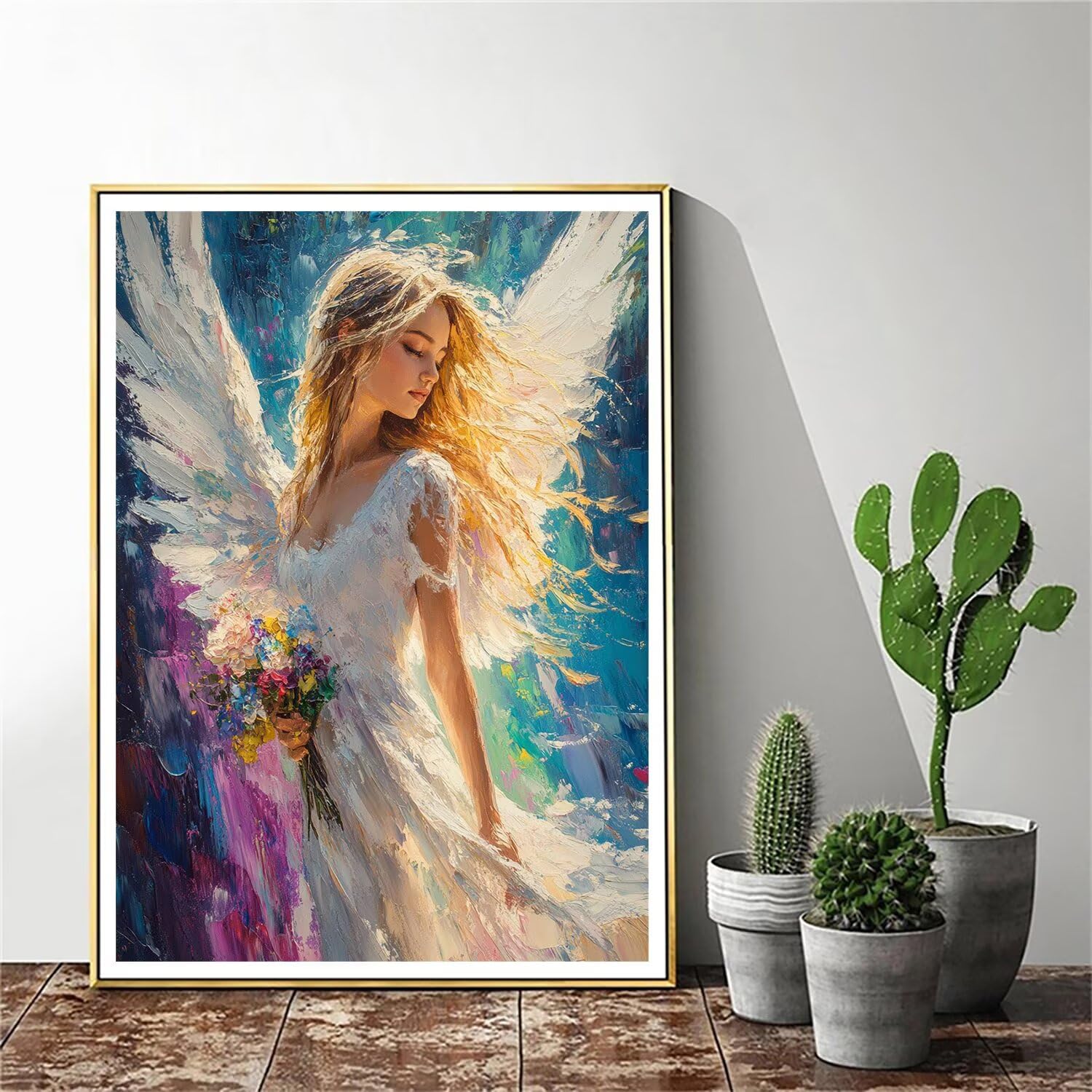 Pintar por Numeros Adultos pintar por numeros niños manualidades niños 10 años, DIY Pintar por Números de Pincel y Pintura acrílica Decoraciones para el Hogar Manualidades, sin Marco 60x80cm C-122