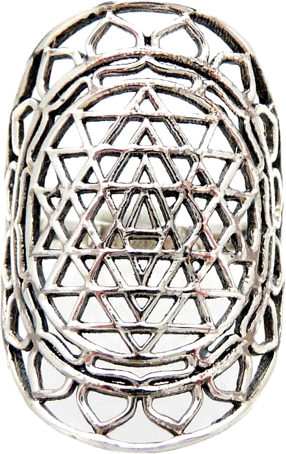 Sri Yantra Sanskrit RING Sterling Silver
