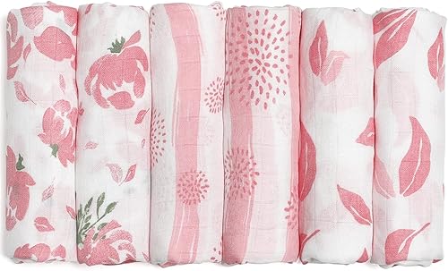 Miniatura 25 de GLLQUEN BABY Manta de Recepción para Bebé, Manta de Muselina de Algodón para Niño y Niña, Mantas para Envolver Recién Nacidos Cuadrados,