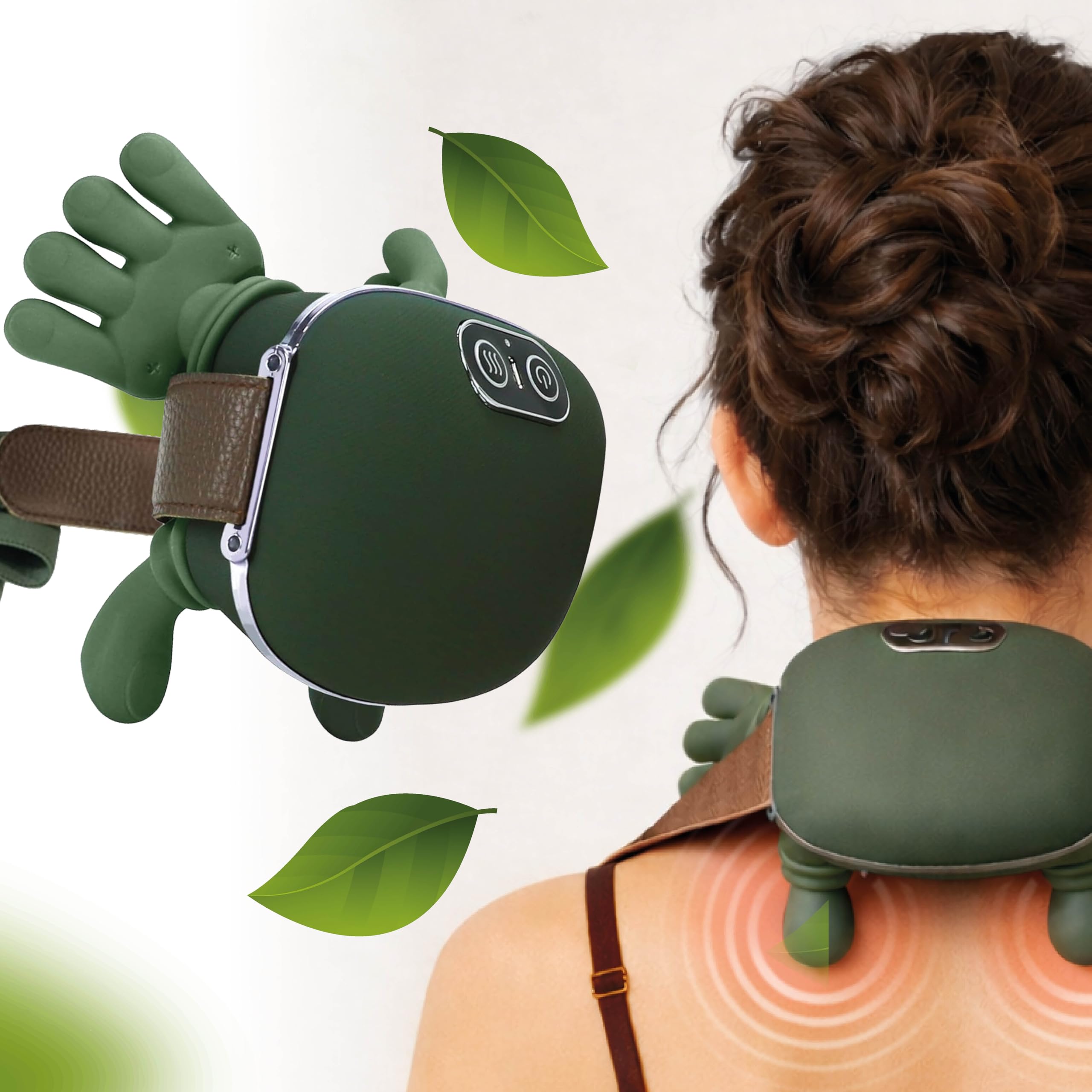 Masseur Cervical et Cou Electrique et Chauffant - Robot de Massage Portable Sans Fil Shiatsu pour Épaules, Dos & Nuque | Cadeau Homme Femme Idéal