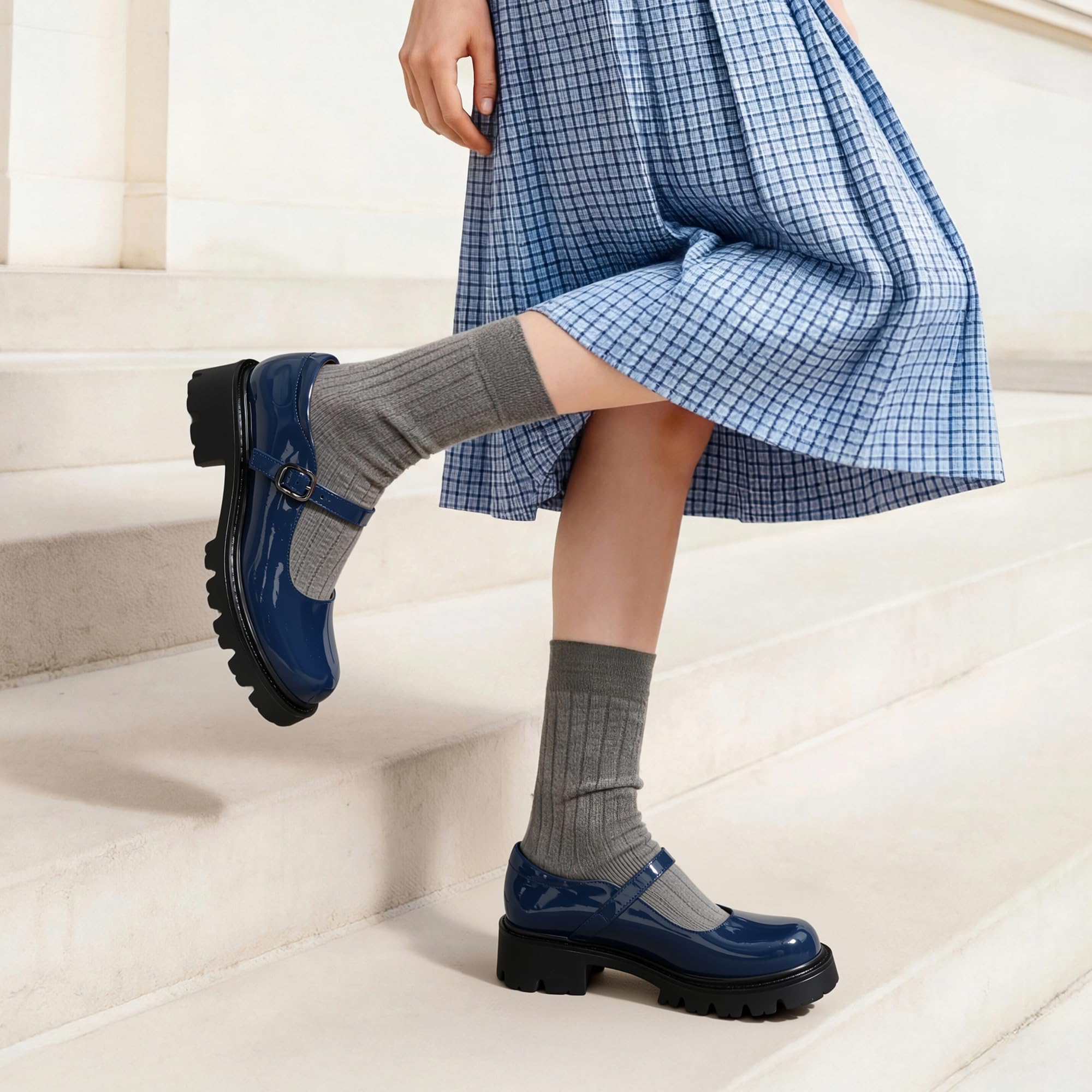 DREAM PAIRS Damskie czółenka z zamkniętą częścią palców