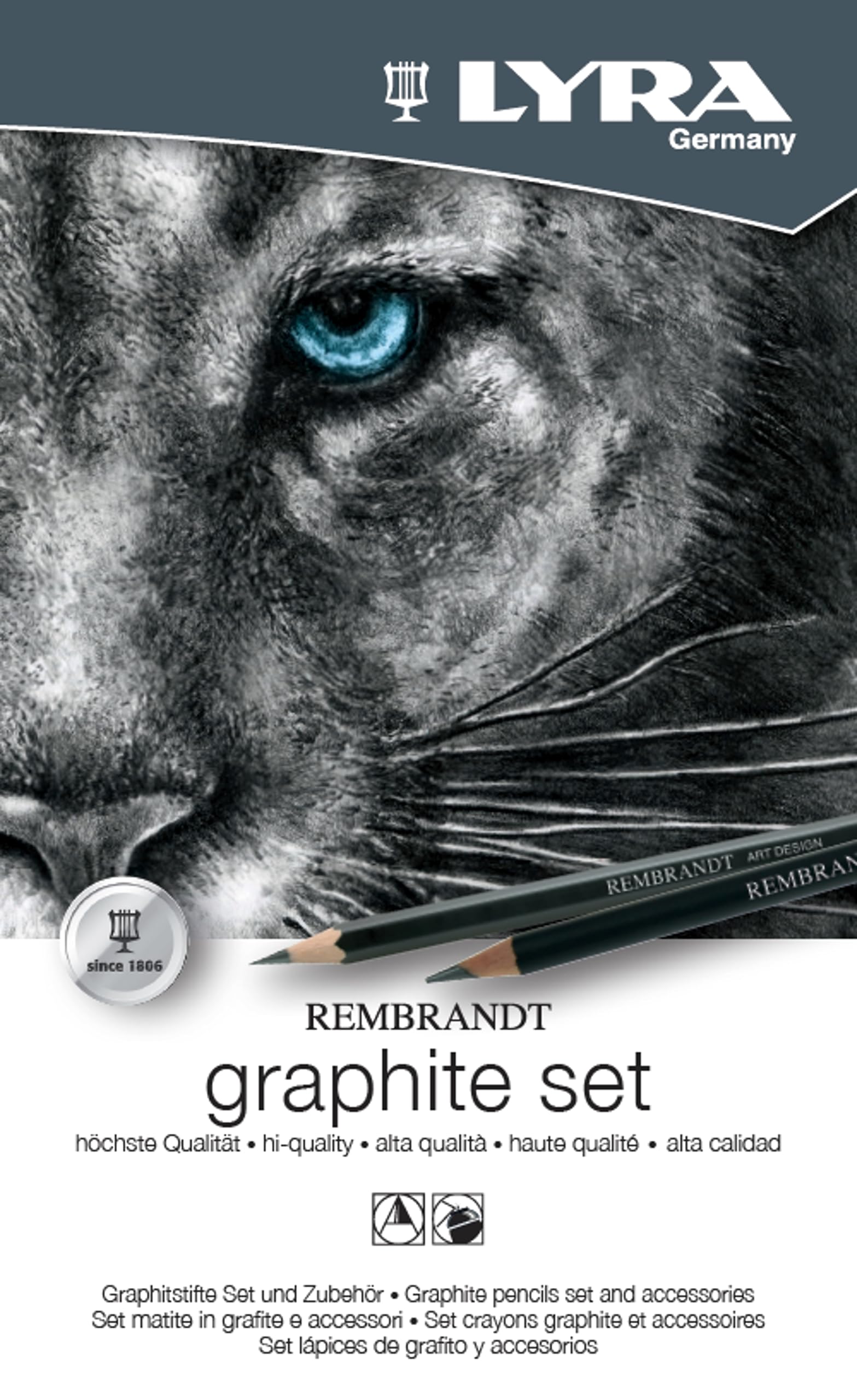 Amazon.com: Lyra Rembrandt Graphite Sketching Set Tin, Assorted