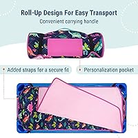 Vista 4 de Wildkin Tapete acolchado moderno de microfibra para siesta con almohada reutilizable para niños y niñas, ideal para dormir en primaria