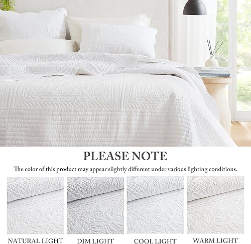 Miniatura 7 de Madison Park Conjunto de acolchado de Toscana - Casual Damasco Medallón diseño antimicrobiano, capa de colcha liviana, shams, rey  cal rey (104