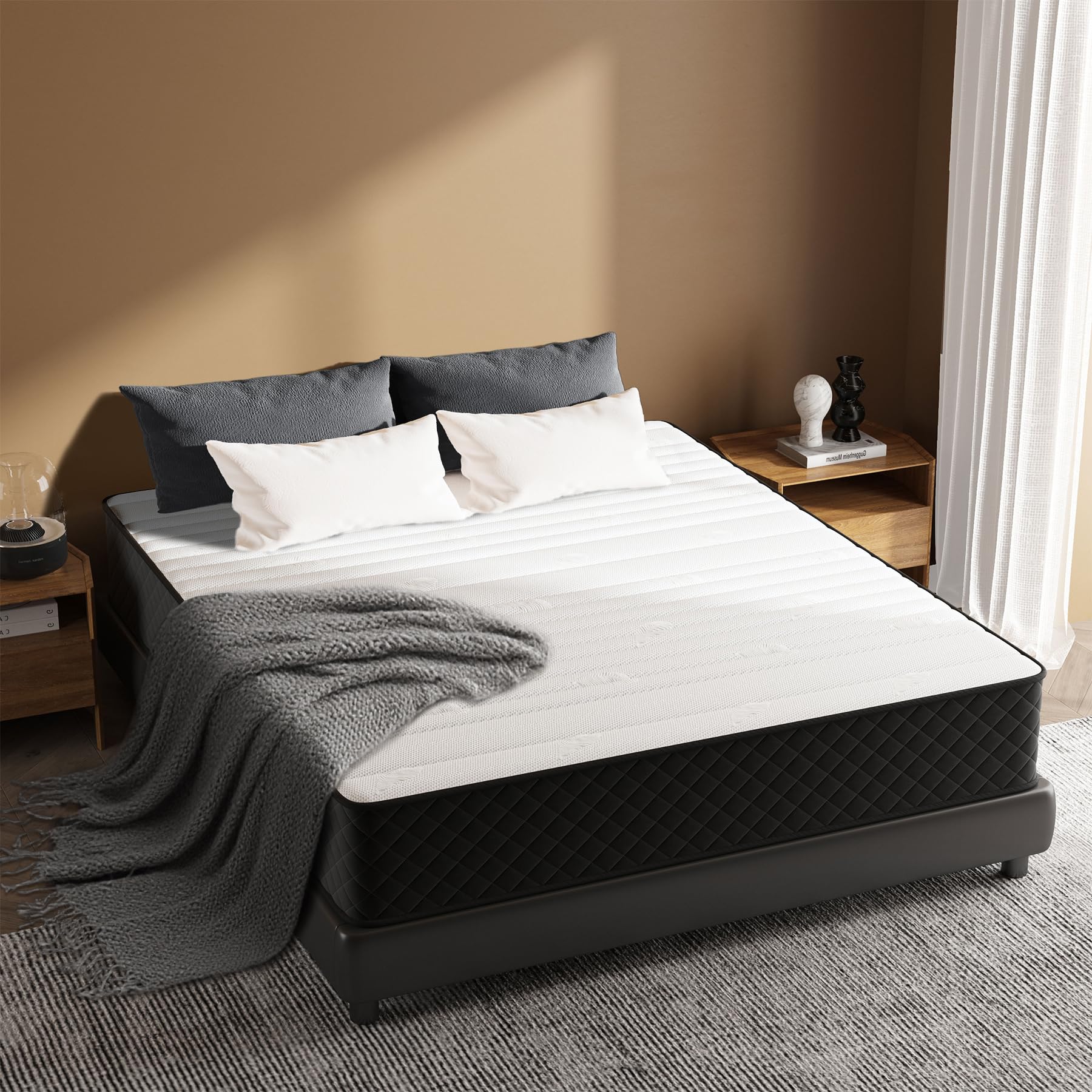 MOLPHIT Materasso Singolo 90x190 Altezza 20cm, Certificazione OEKO-TEX Materasso Singolo a Molle e Schiuma, Materassi Memory, Materassi Ergonomico Sostenuto,Confortevole e Elevata Traspirabilità