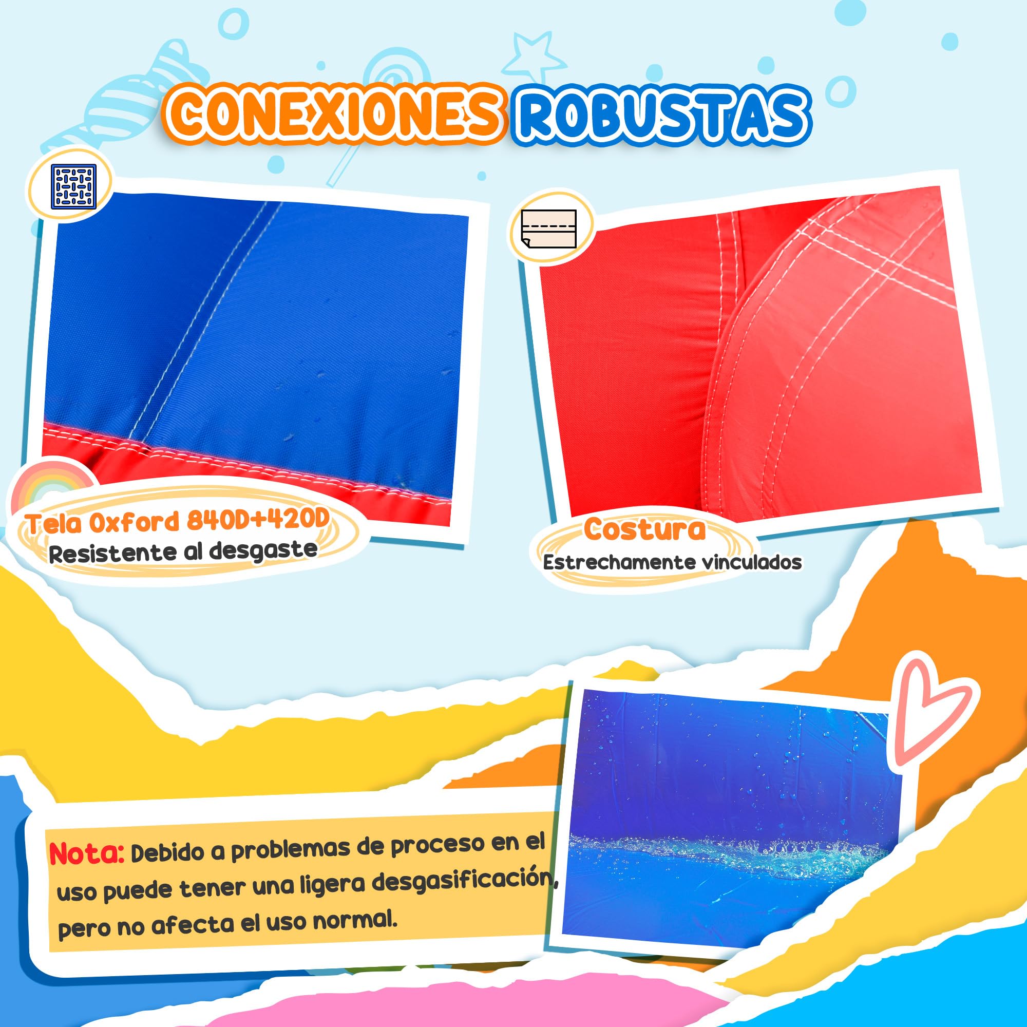 Outsunny Castillo Hinchable 4 en 1 3-8 Años 435x245x200 cm Multicolor