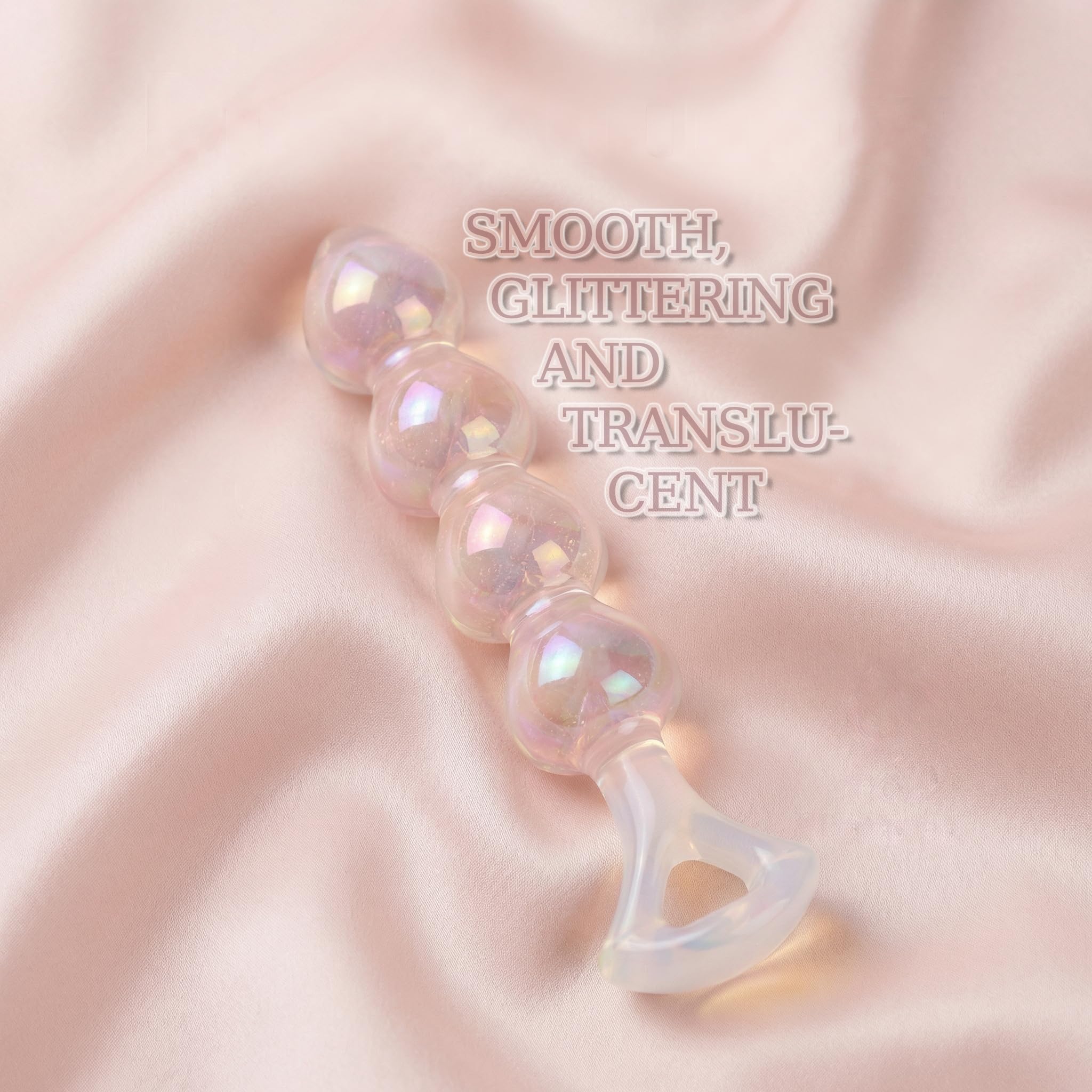 Anal Beads Anal Butt Plug for Beginner, 6.3” Dual Layer Small Pink-Heart Shape Silicone Anal Toy Adult Fantasy Anal Dildo for Women Couple Play