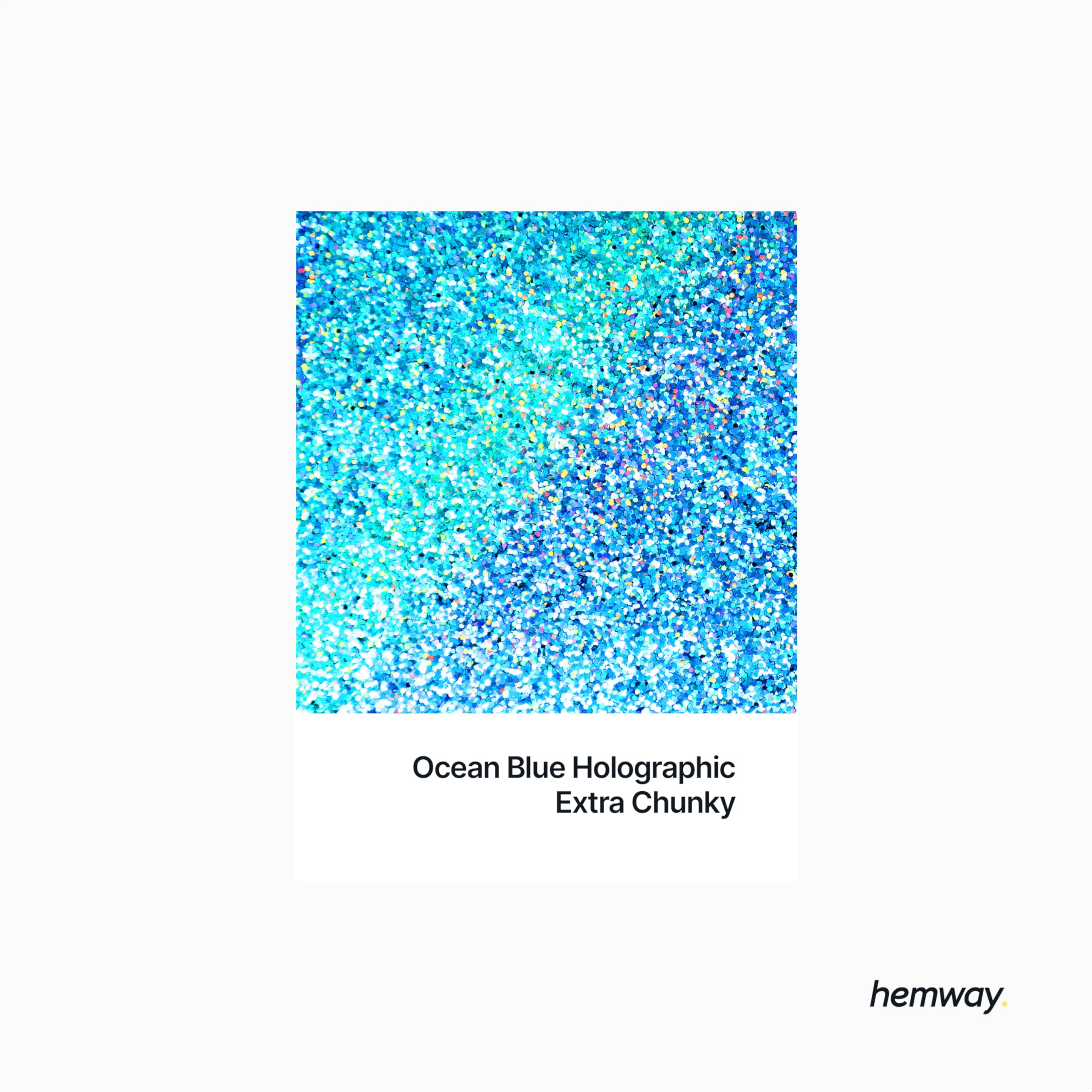 Hemway Glitter Shaker Ocean Blue Holographic 130g x2 Pack Extra Chunky, Craft Glitter Shakers for Resin & Epoxy Crafts - Image 2