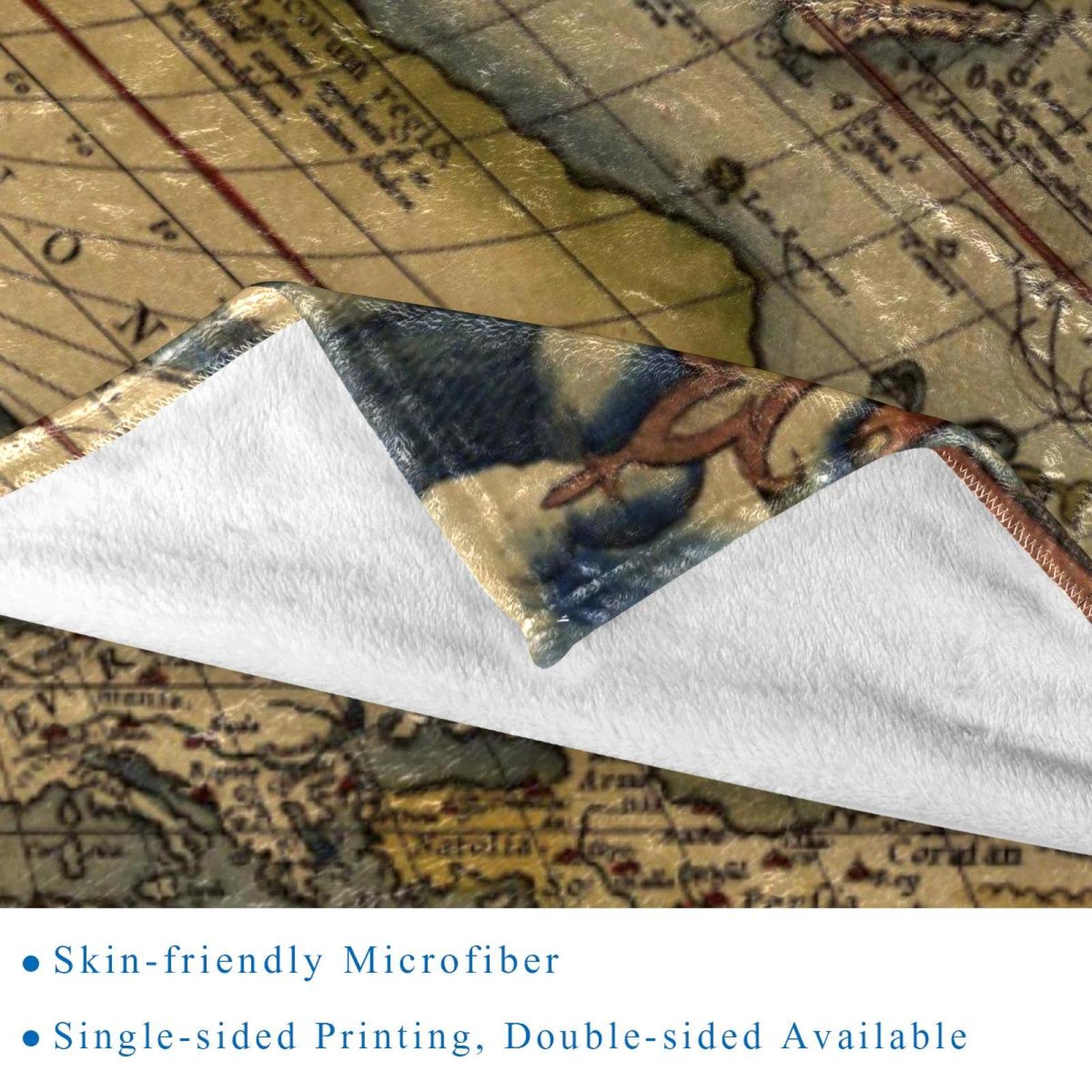 Coperta in pile, super morbida e lussuosa, mappa del mondo