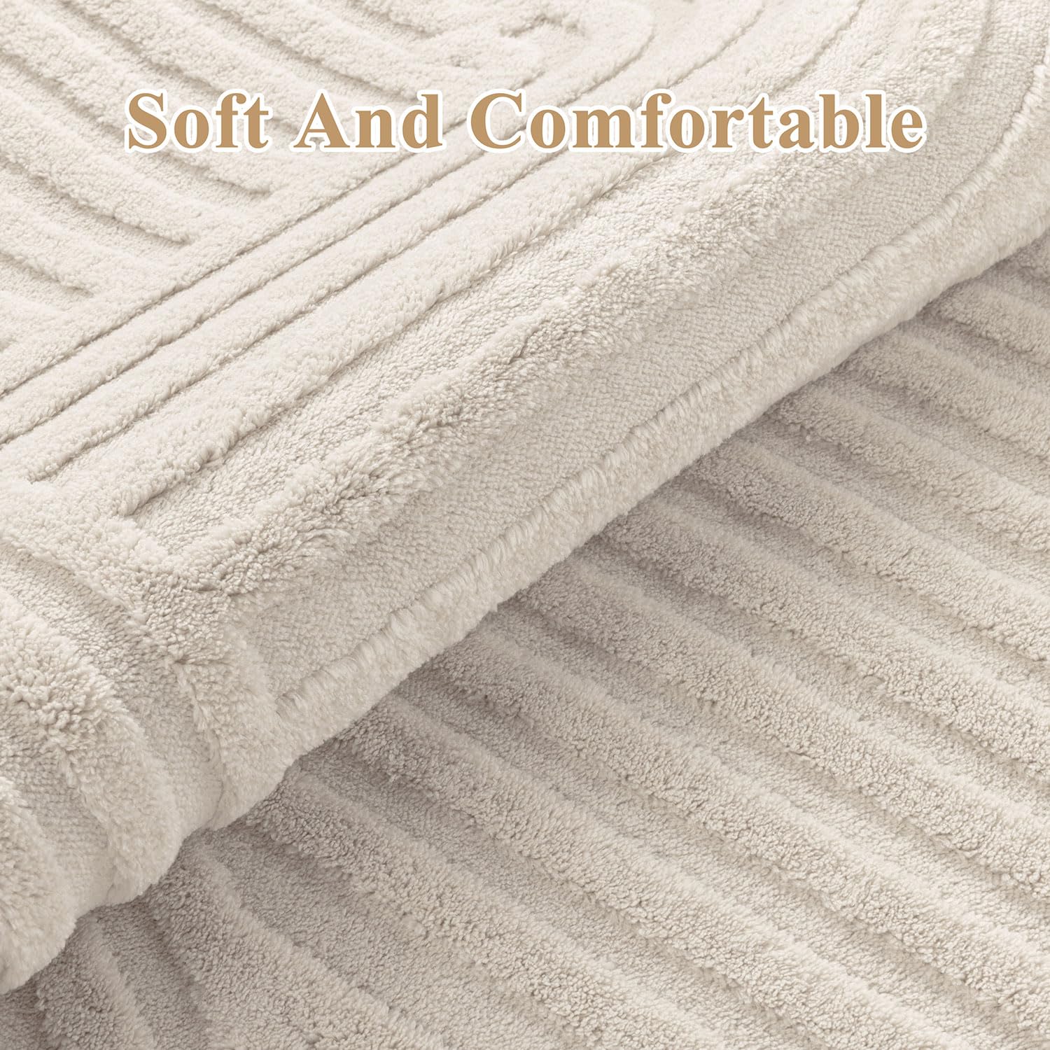 SHACOS Beige Teppich Wohnzimmer 160x230 cm, Waschbarer Teppich rutschfest | Moderner Wohnzimmerteppich Kurzflor, Kuscheliger Teppiche Groß, Weich, Anti-Rutsch Unterseite