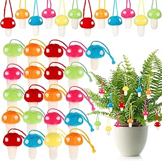 24 Pcs Felt Mushroom Hanging Ornaments Wool Felted Mushroom Garland Balls Colorful Mushroom Decorations with Rope for Mantel Home Decor DIY Birthday Party Supplies