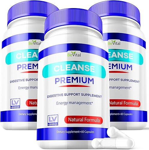 Paquete de 3  Bevital Cleanse Premium, Cleanse Premium, Digestión Bevital Saludable, Fórmula Bevital Advanced Cleanse 180 cápsulas durante 90 días,