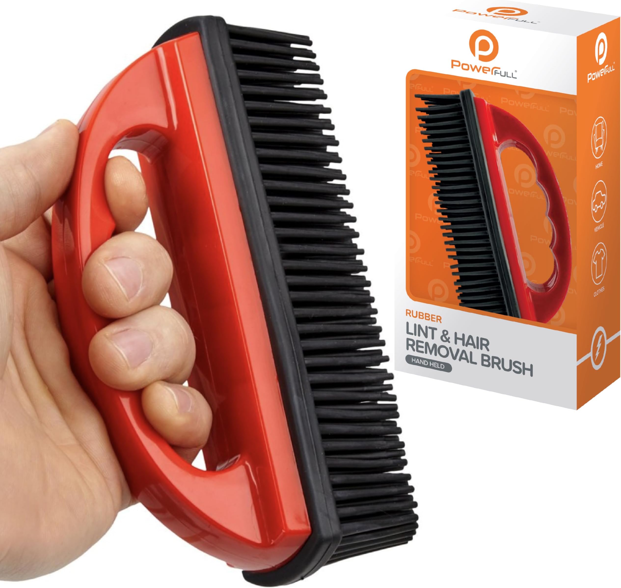 PowerFullRubber Pet Hair Removal Brush, Lint & Hair Removal, Cat Dog Hair Remover Brush, Pet Hair Removal Tool, Silicone Lint and Debris Remover for Cleaning, Grooming, Lint and Fur Removal