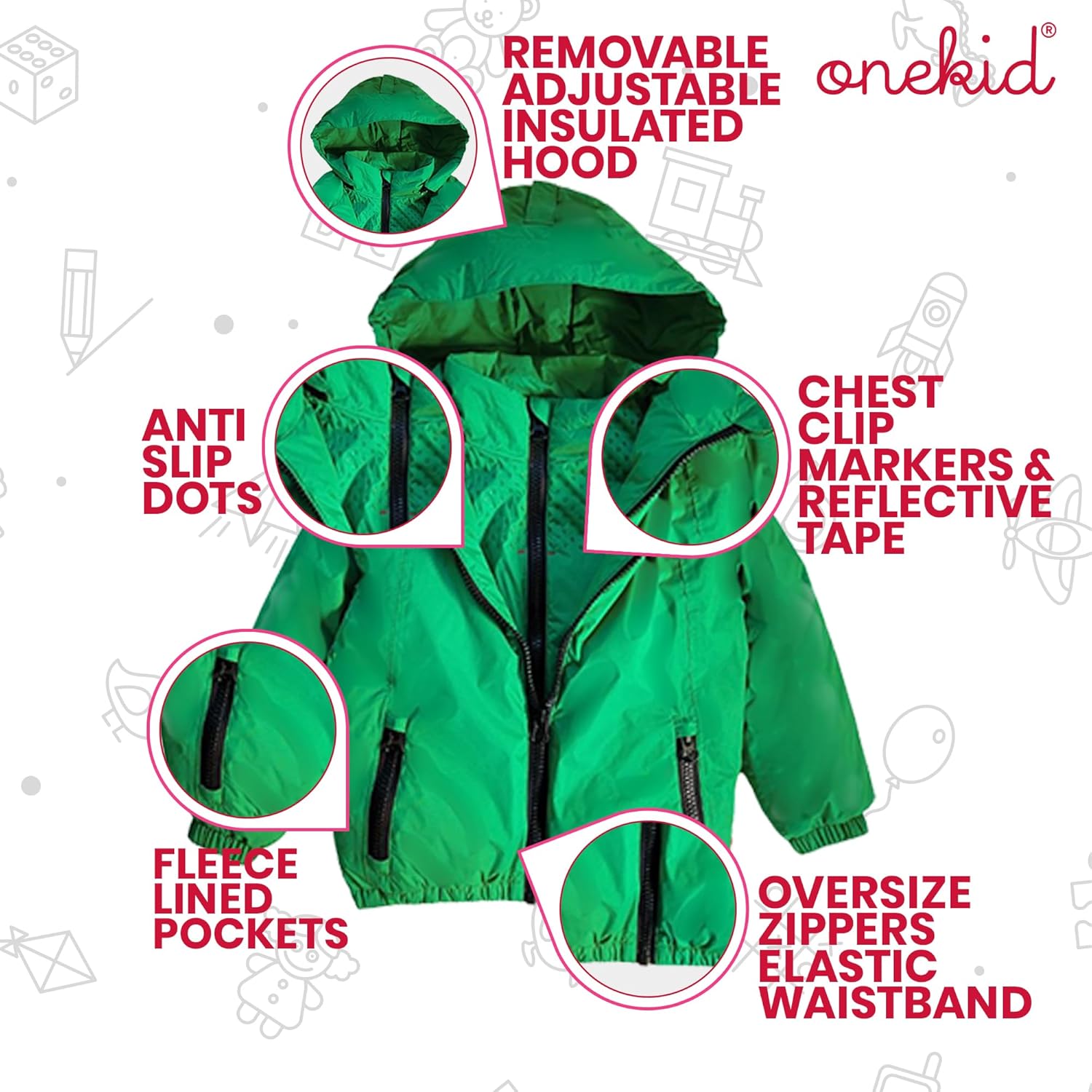 ONE KID Car Seat Coat | The Road Coat Arctic, Years 2-10
