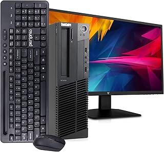 Lenovo ThinkCentre M92P PC Desktop Computer, Intel i5-3470 3.2GHz, 8GB RAM, 500GB HDD, Windows 10 Pro, New 23.6in FHD V7 LED Monitor, Wireless Keyboard & Mouse, New 16GB Flash Drive, WiFi (Renewed)
