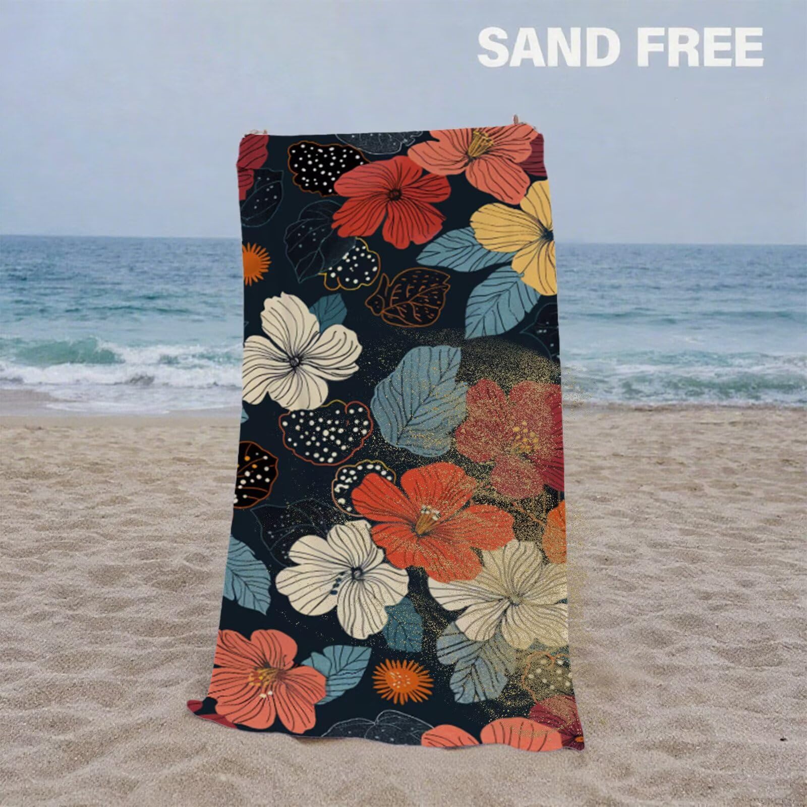 Telo Mare Microfibra 220x100 cm Telo Mare Grande, Asciugamano Palestra Asciugatura Rapida, Stuoia Campeggio Anti-Sabbia, Morbido, Assorbente, con Borsa Portaoggetti, Accessori Campeggio, Regalo Y2-220