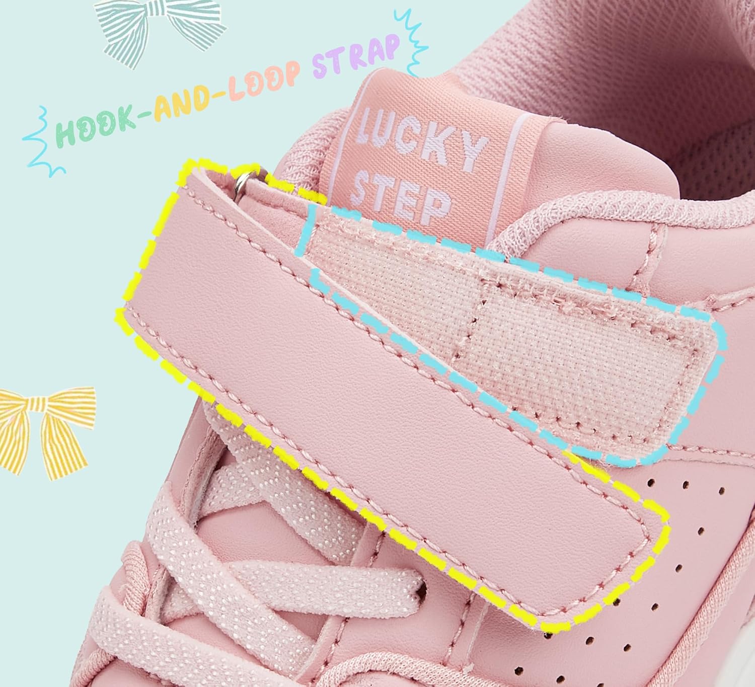 LUCKY STEP Kid's Slip On Sneaker Comfort Casual Running Tennis School Low Top Sneaker Strap Athletic Walking Shoes for Children/Boys/Girls - Image 4