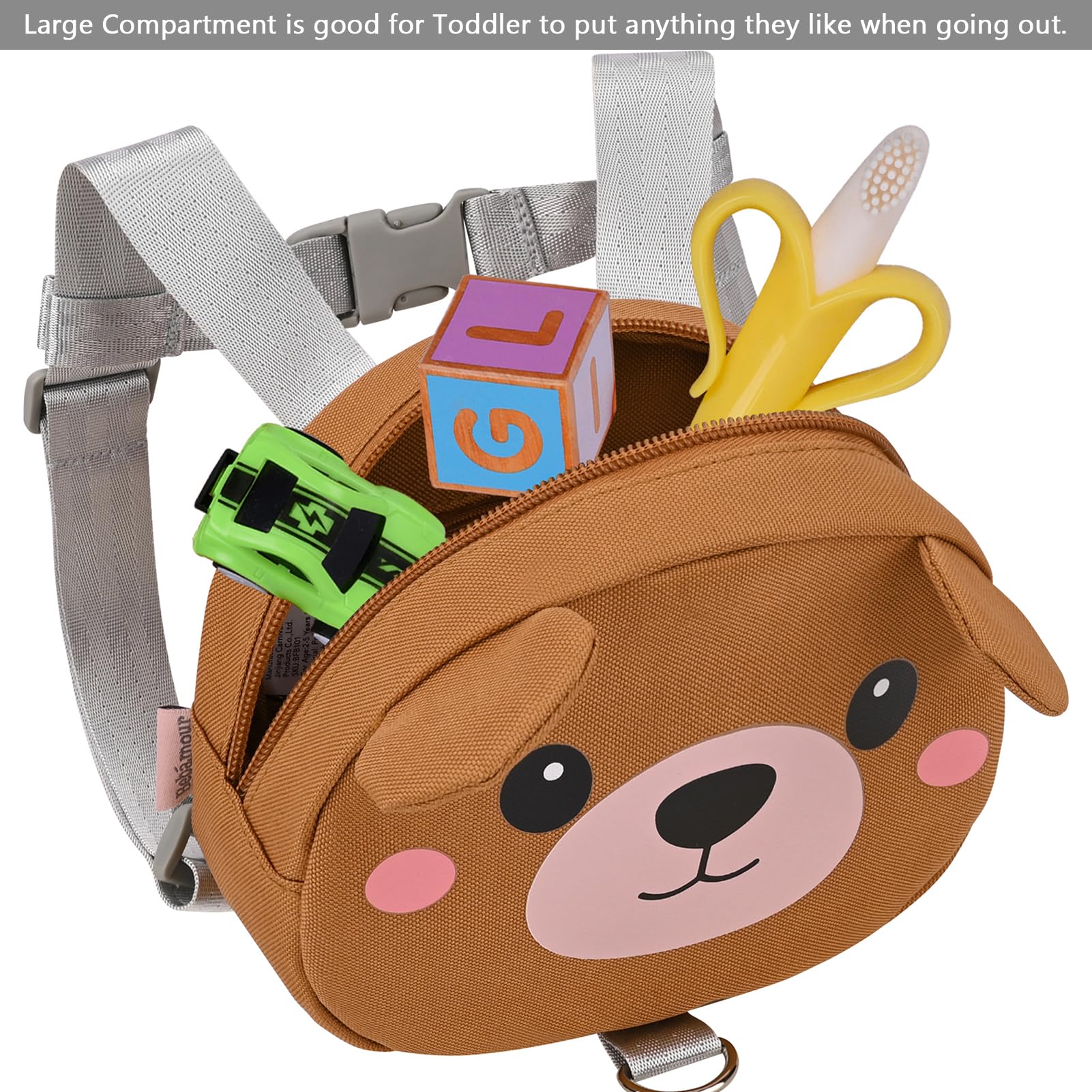 Bebamour Animal Toddler Backpack z wodzami bezpieczeństwa Mini torba ze smyczą dla dzieci Przenośny plecak z szelkami dla chłopców i dziewcząt