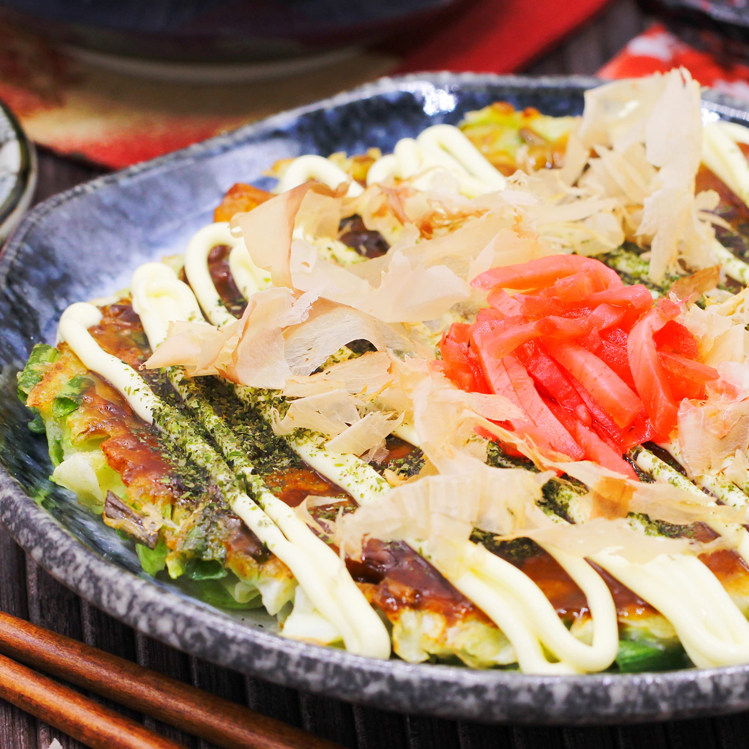 Okonomiyaki Kochset 7-teilig für japanische Pfannkuchen mit Anleitung
